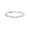 Bracelet en Howlite – Pierre d’apaisement et de sérénité -pierres naturelles – perles de 6 mm- Couleur blanc avec veines grises- nature-ailes.fr