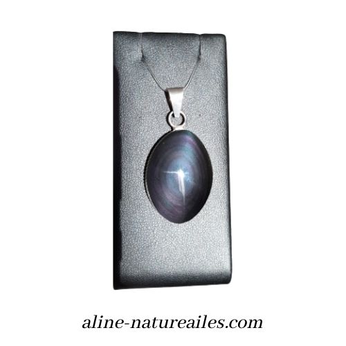 Pendentif Obsidienne Œil Céleste ovale – Image 2