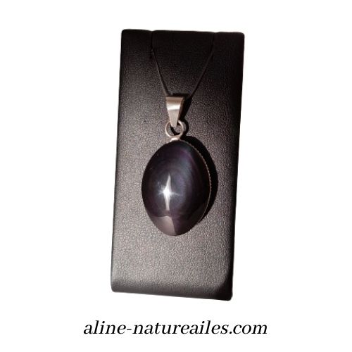 Pendentif Obsidienne Œil Céleste ovale – Image 3