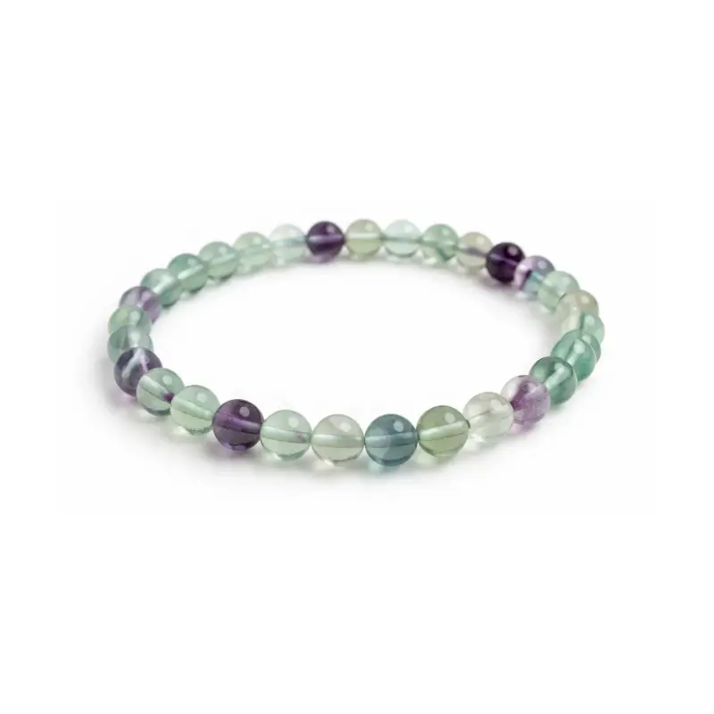 Bracelet en Fluorite – Pierre de clarté mentale et de concentration - pierres naturelles – perles de 6 mm- Couleur vert, violet, transparent multicolore - nature-ailes.fr pierres naturelles – perles de 8 mm- Couleur vert, violet, transparent multicolore - nature-ailes.fr pierres naturelles – perles de 6 mm- Couleur vert, violet, transparent multicolore - nature-ailes.fr