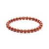 Bracelet en Jaspe Rouge – Pierre d’énergie et d’ancrage -pierres naturelles – perles de 6 mm- Couleur rouge profond à rouge brun- nature-ailes.fr
