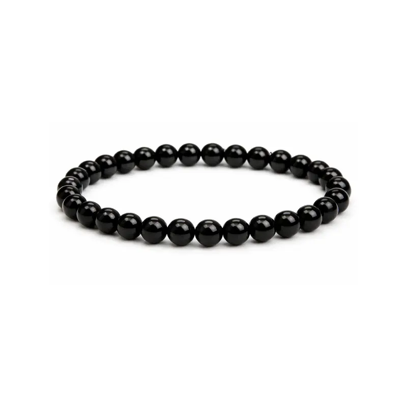 Bracelet en Obsidienne Noire – Pierre de protection puissante -pierres naturelles – perles de 6 mm- Couleur noir profond - nature-ailes.fr