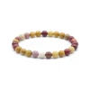 Bracelet en Jaspe Mokaïte – Pierre de courage et d’ancrage -pierres naturelles – perles de 6 mm- Couleur rouge, jaune, beige multicolore- nature-ailes.fr