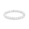 Bracelet en Sélénite – Pierre de purification et de sérénité -pierres naturelles – perles de 6 mm- Couleur blanc translucide aux reflets satinés - nature-ailes.fr