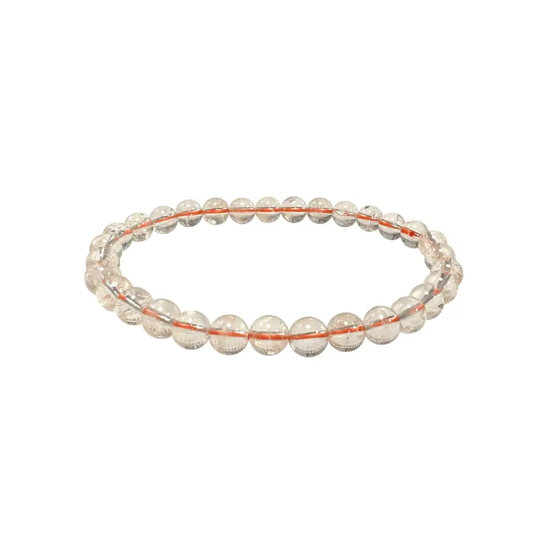 Bracelet en Citrine naturelle – Pierre de joie et d’abondance- pierres naturelles-perles de 6mm nature-ailes.fr