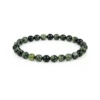 Bracelet en Jaspe Kambaba – Pierre d’apaisement et d’ancrage -pierres naturelles – perles de 6 mm- Couleur vert foncé avec motifs vert sombre et de noir- nature-ailes.fr